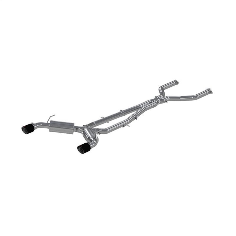 MBRP PS44003CF - MBRPS44003CF - MBRP 16-19 Infiniti Q50 3.0L FWD/AWD 3in Cat Back w/ 4.5in OD Carbon Fiber Tips - T304 - Shipped in Europe - Tuningsupply.com