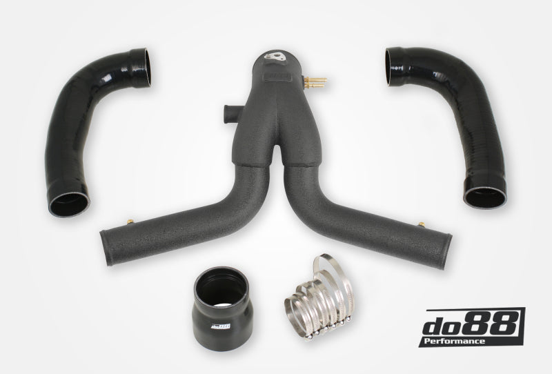 do88 TR-200SV-DO88-1 - DOBTR-200SV-DO88-1 - do88 13-15 Porsche 911 Turbo/Turbo S (991.1) Y-Pipe for do88 Intercooler - Black - Shipped in Europe - Tuningsupply.com