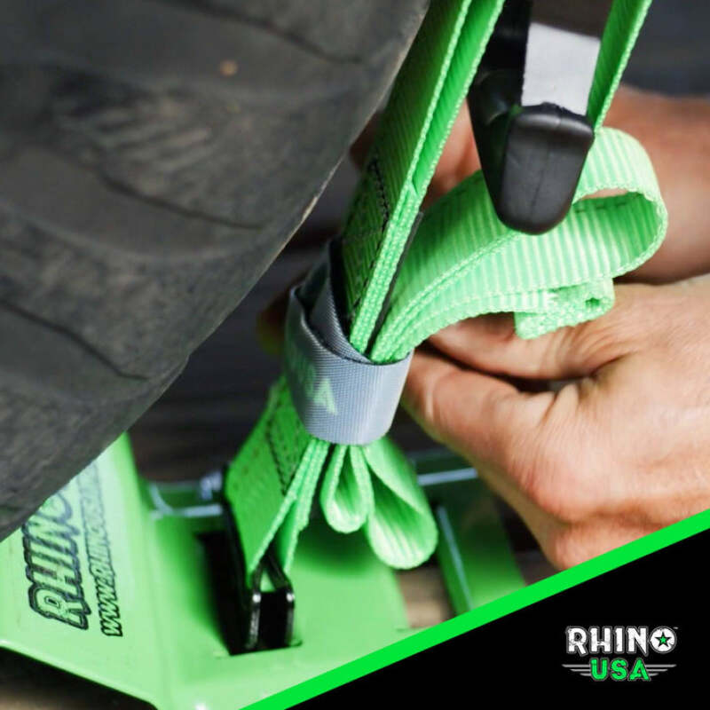 Rhino USA RNO-CHOCKSET-2PK - RSARNO-CHOCKSET-2PK - Rhino USA Utv Wheel Chock Tie-Down Kit (4-Wheel Kit) (Green) - Shipped in Europe - Tuningsupply.com