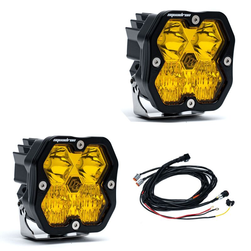 Baja Designs 5578132 - BAJ5578132 - Baja Designs Squadron 2.0 Sport LED Driving/Combo (Pair) - Baja Amber - Shipped in Europe - Tuningsupply.com