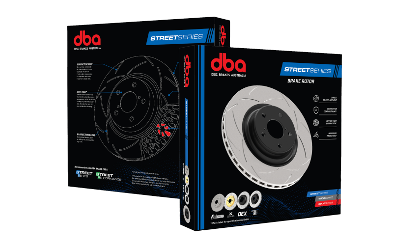 DBA DBA654S-10 - DBADBA654S-10 - DBA 02-09 Subaru WRX STi 10 Stud Hole Front Slotted Street Series Rotor - Shipped in Europe - Tuningsupply.com