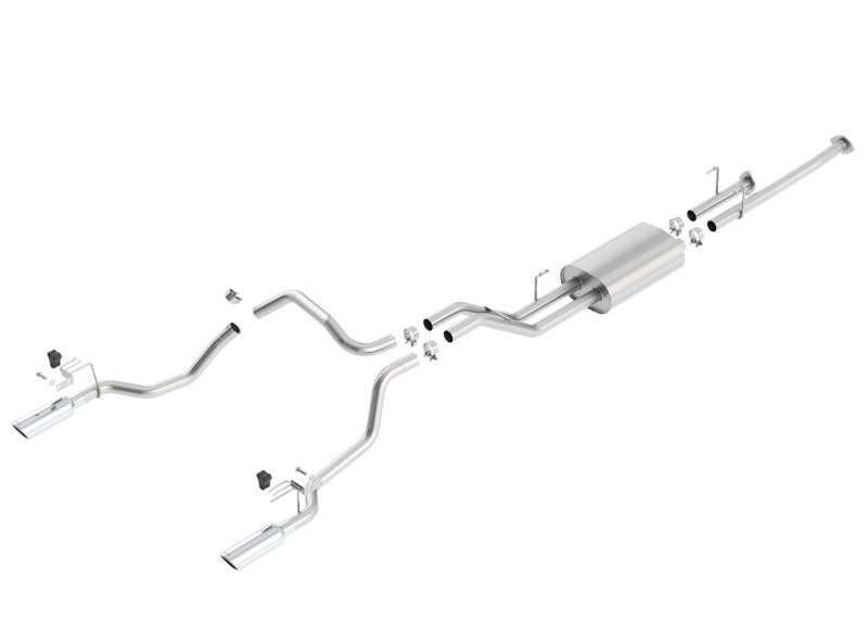 Borla 140638 - BOR140638 - Borla 14-15 Toyota Tundra 4.6L/5.7L Crew Max SB DC SB Touring Cat Back Exhaust Dual Split Rear Exit - Shipped in Europe - Tuningsupply.com