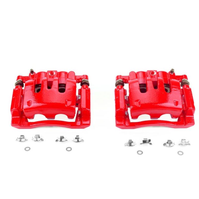 PowerStop S5076 - PSBS5076 - Power Stop 08-12 Ford F-250 Super Duty Rear Red Calipers w/Brackets - Pair - Shipped in Europe - Tuningsupply.com