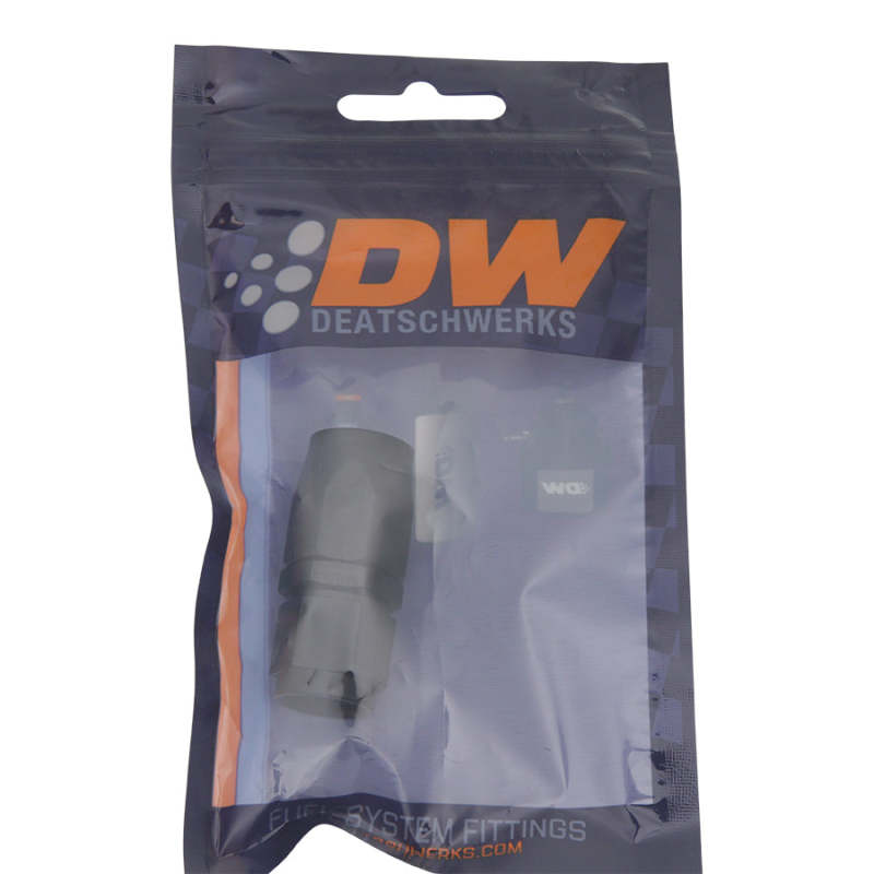 DeatschWerks 6-02-0801-B - DWK6-02-0801-B - DeatschWerks 6AN Female Swivel Strait Hose End CPE - Anodized Matte Black - Shipped in Europe - Tuningsupply.com