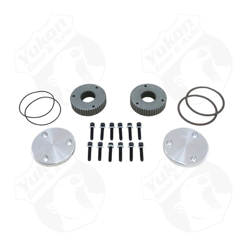 Yukon Gear & Axle YHC50003 - YUKYHC50003 - Yukon Gear Hardcore Drive Flange Kit For Dana 60 / 30 Spline Outer Stubs. Yukon Engraved Caps - Shipped in Europe - Tuningsupply.com