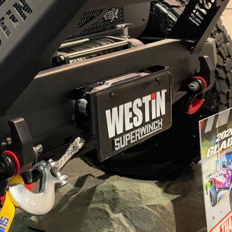Westin 46-20065 - WES46-20065 - Westin Winch Mount License Plate Re-locator - Black - Shipped in Europe - Tuningsupply.com