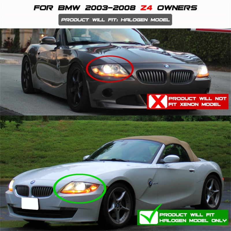 SPYDER 5029072 - SPY5029072 - Spyder BMW Z4 03-08 Projector Headlights Halogen Model Only - LED Halo Black PRO-YD-BMWZ403-HL-BK - Shipped in Europe - Tuningsupply.com