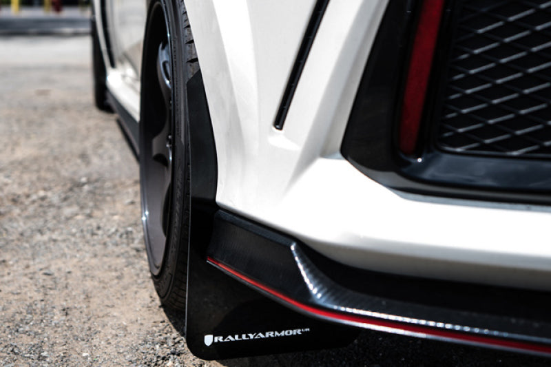 Rally Armor MF47-UR-BLK/DGRY - RALMF47-UR-BLK/DGRY - Rally Armor 17-22 Honda Civic Type R Black UR Mud Flap w/Dark Grey Logo - Shipped in Europe - Tuningsupply.com