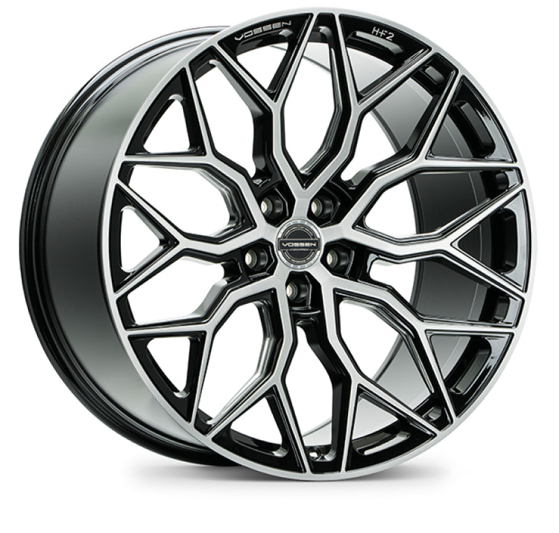 Vossen HF2-2B44 - VOSHF2-2B44 - Vossen HF-2 22x10.5 / 5x120 / ET38 / Deep Face / 72.56 - Brushed Gloss Black Wheel - Shipped in Europe - Tuningsupply.com