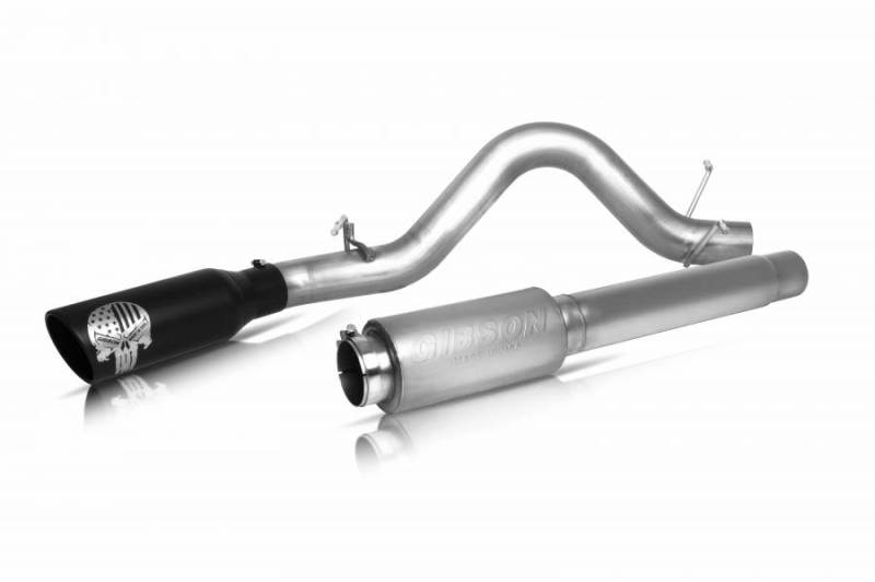 Gibson 76-0012 - GIB76-0012 - Gibson 04-10 Nissan Titan SE 5.6L 4in Patriot Skull Series Cat-Back Single Exhaust - Stainless - Shipped in Europe - Tuningsupply.com