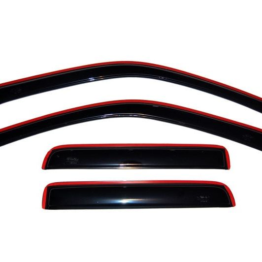 AVS 194133 - AVS194133 - AVS 04-12 Chevy Colorado Crew Cab Ventvisor In-Channel Front & Rear Window Deflectors 4pc - Smoke - Shipped in Europe - Tuningsupply.com