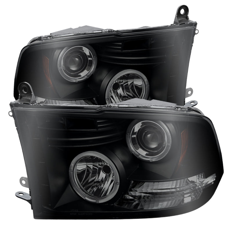 SPYDER 5078407 - SPY5078407 - Spyder Dodge Ram 1500 09-14 Projector Headlights Halogen- LED Halo LED - Blk Smke PRO-YD-DR09-HL-BSM - Shipped in Europe - Tuningsupply.com