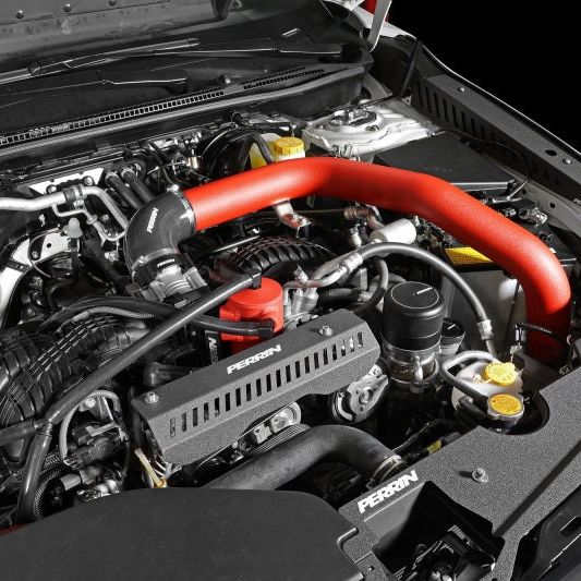 Perrin Performance PSP-ITR-441BK/RD - PERPSP-ITR-441BK/RD - PERRIN 22-25 Subaru WRX Front Mount Intercooler Kit (Red Tubes & Black Core) - Shipped in Europe - Tuningsupply.com