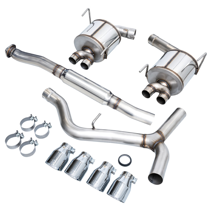 AWE Tuning 3015-42104 - AWE3015-42104 - AWE Tuning Subaru STI VA / WRX GV / STI GV Sedan Touring Edition Exhaust - Chrome Silver Tip (102mm) - Shipped in Europe - Tuningsupply.com