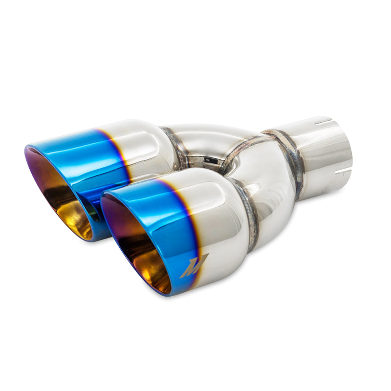 Mishimoto MMEXH-TIP-FSTBT - MISMMEXH-TIP-FSTBT - Mishimoto Dual Offset Tips 2.5in Inlet 3in Outlet Slash Cut - Burnt - Shipped in Europe - Tuningsupply.com