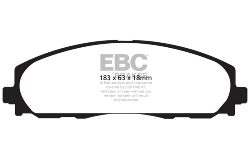EBC DP61888 - EBCDP61888 - EBC 12+ Chrysler Town & Country 3.6 Greenstuff Front Brake Pads - Shipped in Europe - Tuningsupply.com