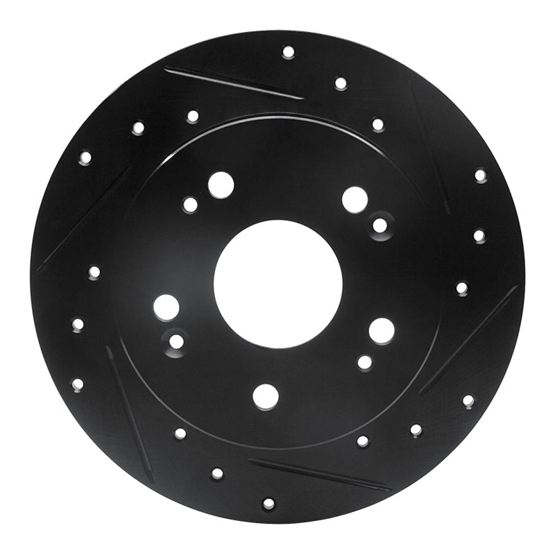 R1 Concepts 633-59024R - RNC633-59024R - R1 97-15 Acura CSX Rear Right Drilled & Slotted Black Brake Rotor - Shipped in Europe - Tuningsupply.com