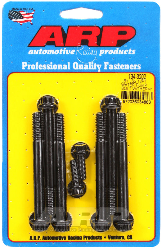 ARP 134-3202 - ARP134-3202 - ARP LS1 LS2 12pt Water Pump Bolts w/ Thermostat Housing Bolts Kit - Shipped in Europe - Tuningsupply.com