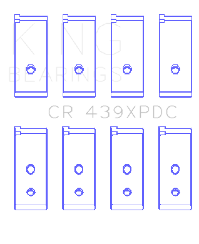 King Engine Bearings GCR439XPDCSTDX - KINGCR439XPDCSTDX - King Engine Bearings Honda 4 B18A1/B18B1 Connecting Rod Bearing Set - Size STD - Shipped in Europe - Tuningsupply.com