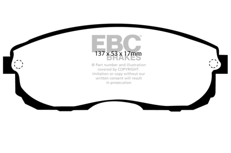 EBC DP4775R - EBCDP4775R - EBC 99-01 Infiniti G20 2.0 Yellowstuff Front Brake Pads - Shipped in Europe - Tuningsupply.com
