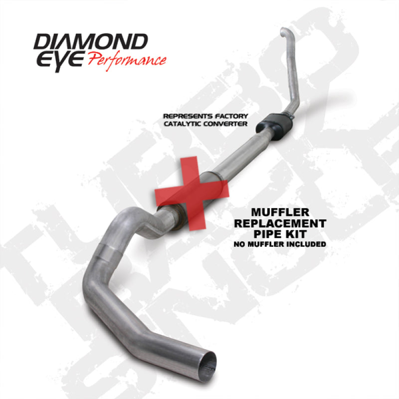 Diamond Eye Performance - DEPK5314A-RP - Diamond Eye KIT 5in TB MFLR RPLCMENT PIPE SGL ALUM 94-97 5 7 3L F250/F350 PWRSTROKE NFS W CARB STDS - Shipped in Europe - Tuningsupply.com