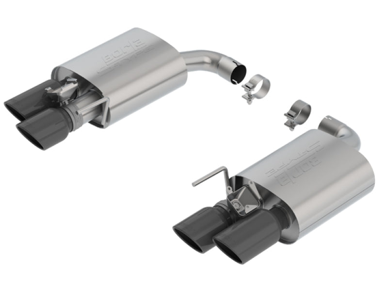 Borla 11951BC - BOR11951BC - Borla 18-19 Ford Mustang GT 5.0L AT/MT 2.5in S-Type Axle Back Exhaust w/ Valves - Black Chrome Tips - Shipped in Europe - Tuningsupply.com