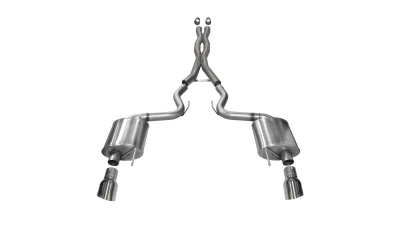 CORSA Performance 14332 - COR14332 - Corsa 2015-2017 Ford Mustang GT 5.0 3in Cat Back Exhaust Polish Dual Tips (Sport) - Shipped in Europe - Tuningsupply.com