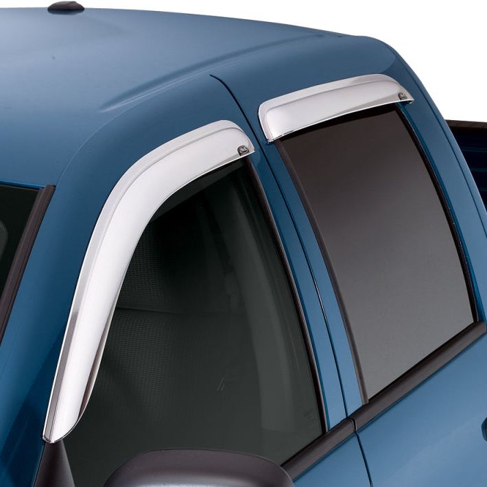 AVS 684806 - AVS684806 - AVS 2019 RAM 1500 Crew Cab Ventvisor Outside Mount Front & Rear Window Deflectors 4pc - Chrome - Shipped in Europe - Tuningsupply.com