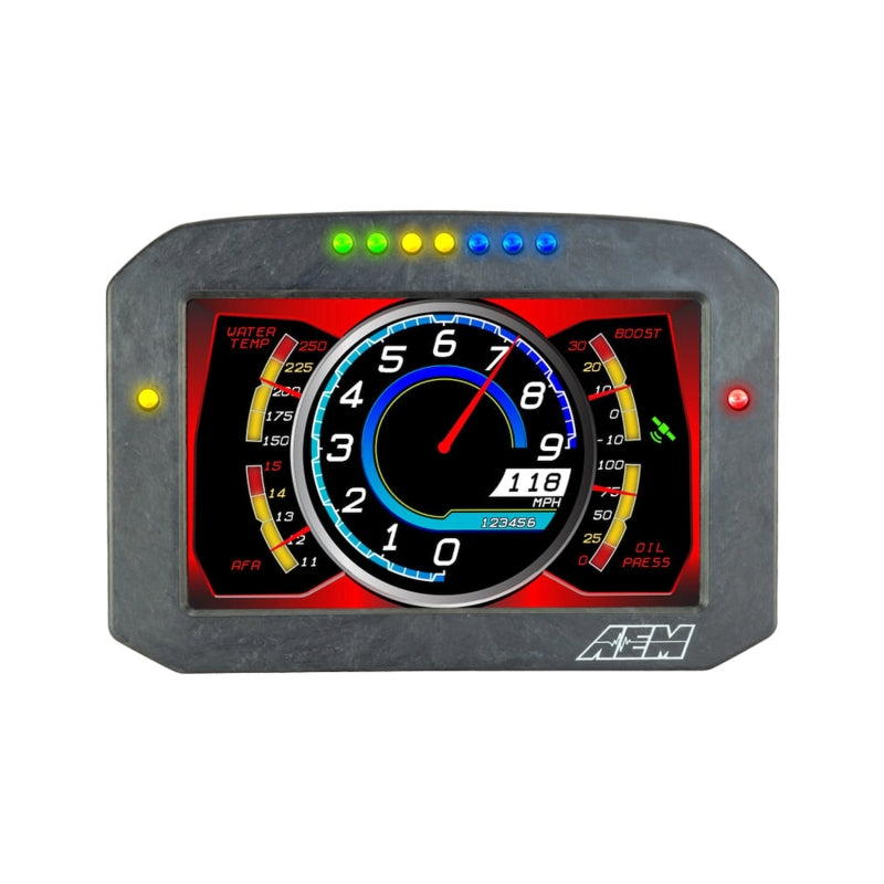 AEM 30-5702F - AEM30-5702F - AEM CD-7G Carbon Flush Digital Dash Display w/ Internal 20Hz GPS & Antenna - Shipped in Europe - Tuningsupply.com