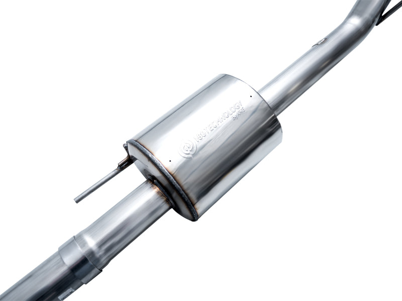 AWE Tuning 3015-32402 - AWE3015-32402 - AWE Tuning 2021+ Ford F150 Tremor w/ Bumper Cutouts 0FG Resonated Cat-Back w/ Chrome Silver Tips - Shipped in Europe - Tuningsupply.com