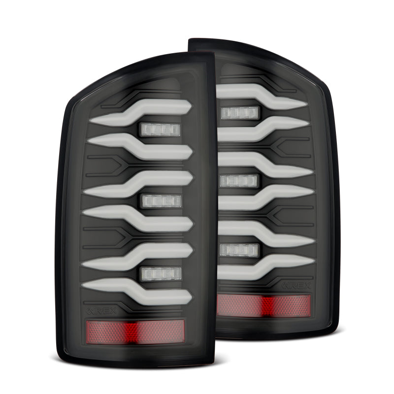 AlphaRex 641010 - ARX641010 - AlphaRex 02-06 Dodge Ram 1500/03-06 Dodge Ram 2500+3500 Luxx-Series LED Tail Lights (Pair) Black - Shipped in Europe - Tuningsupply.com