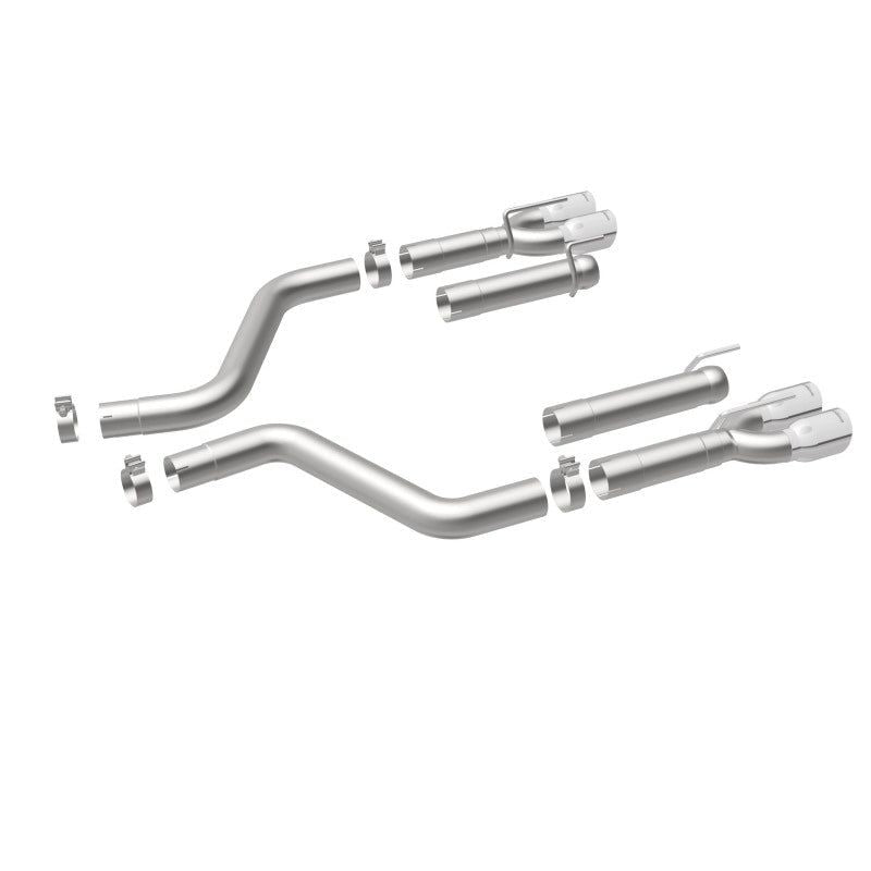 Magnaflow 19206 - MAG19206 - MagnaFlow Axle-Back, SS, 3in, Quad Split Rear 3.5 Tips 2015 Dodge Challenger incl SRT Hellcat - Shipped in Europe - Tuningsupply.com