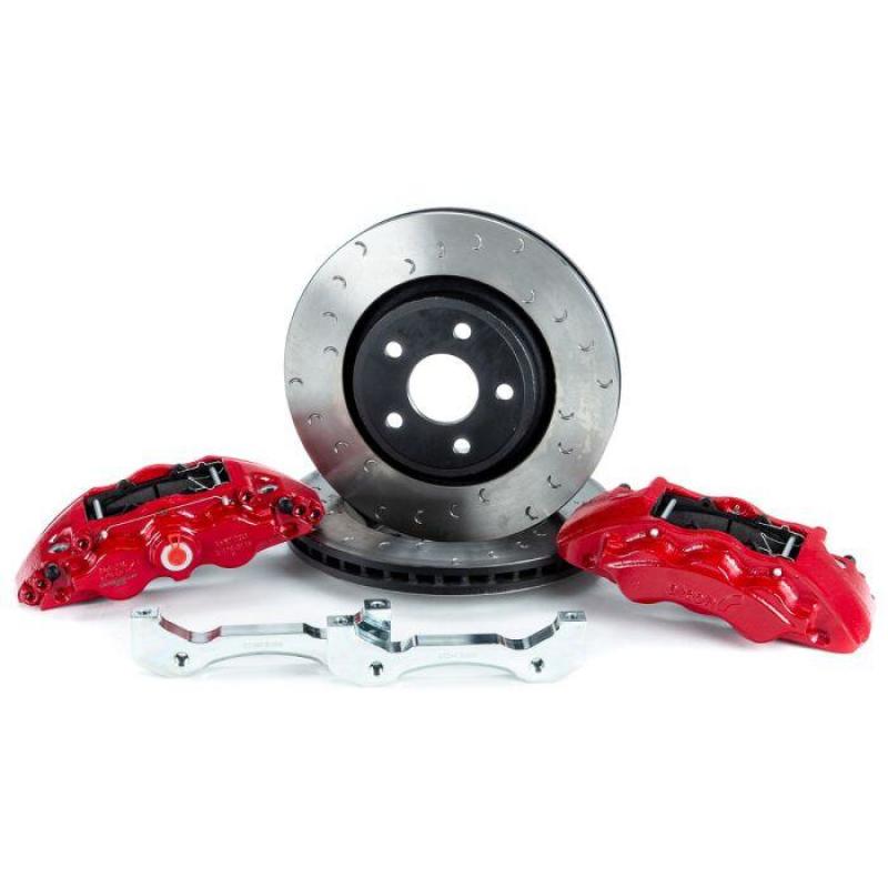 Alcon ALABKF1551K06 - ALCALABKF1551K06 - Alcon 2018+ Jeep JL 350x32mm Rotors 6-Piston Red Calipers Front Brake Upgrade Kit - Shipped in Europe - Tuningsupply.com