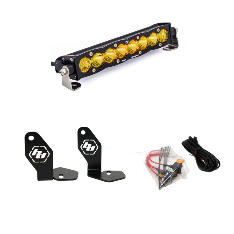 Baja Designs - BAJ448102 - Baja Designs Polaris Pro-R S8 10in Hood Mount Kit - Amber - Shipped in Europe - Tuningsupply.com