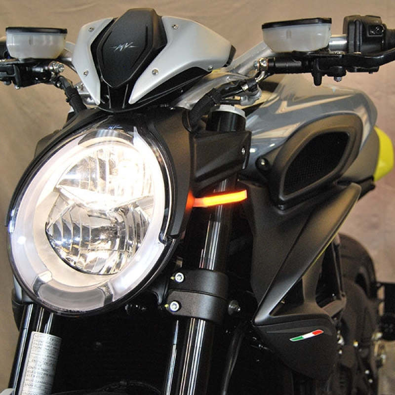 New Rage Cycles DRAG19-FB - NEWDRAG19-FB - New Rage Cycles 19+ MV Agusta Dragster 800 Front Turn Signals - Shipped in Europe - Tuningsupply.com