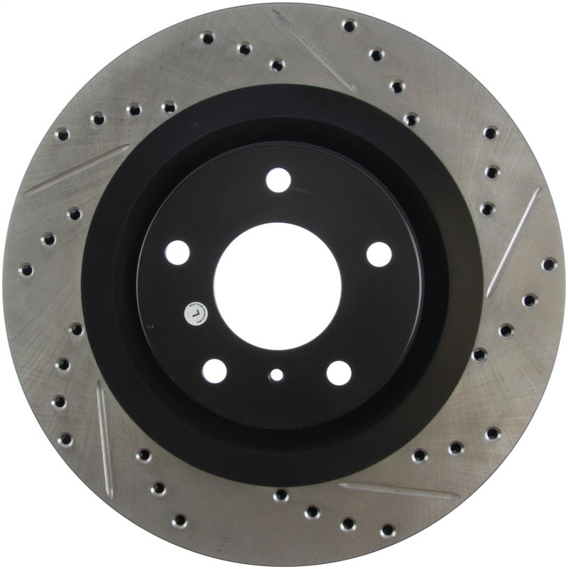 Stoptech 127.42080L - STO127.42080L - StopTech 06-07 350Z / 05-07 G35 exp Sport/ 06-07 G35X SportStop Slotted & Drilled Front Left Rotor - Shipped in Europe - Tuningsupply.com