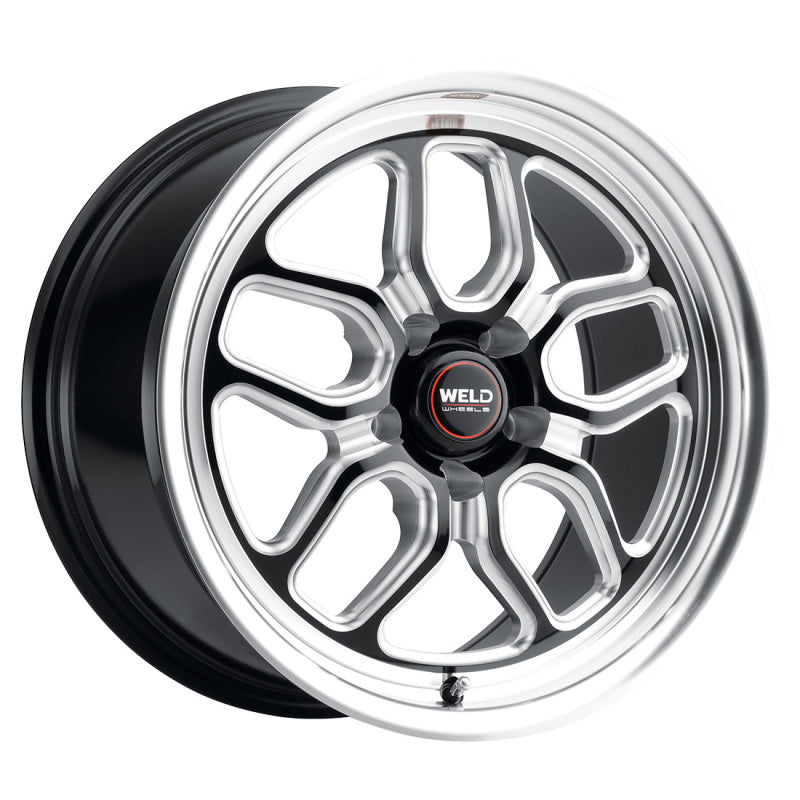 Weld S15270075P38 - WELS15270075P38 - Weld Racing 17x10 Laguna Drag Wheel 5x127 ET38 BS7.00 Gloss BLK MIL DIA 71.5 - Shipped in Europe - Tuningsupply.com