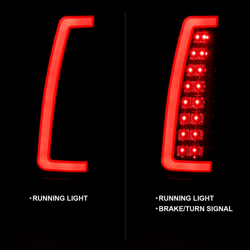 ANZO 311345 - ANZ311345 - ANZO 1999-2000 Cadillac Escalade LED Taillights Black Housing Smoke Lens Pair - Shipped in Europe - Tuningsupply.com