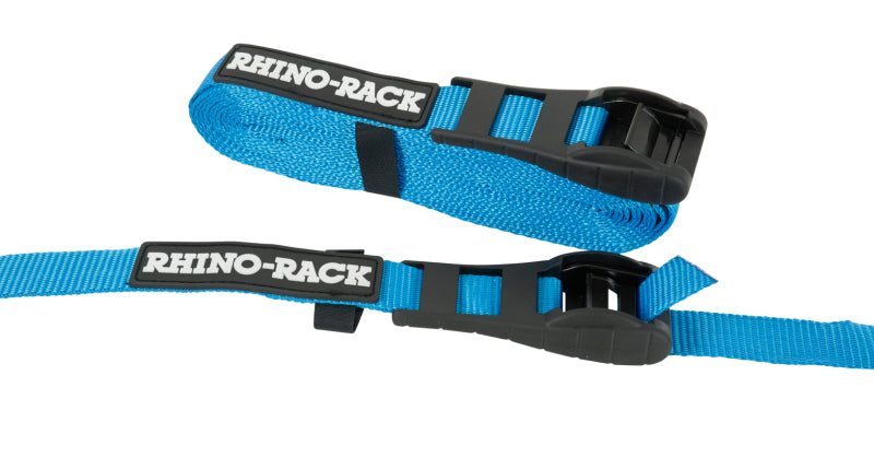 Rhino-Rack RTD45P - RHRRTD45P - Rhino-Rack Rapid Tie Down Straps w/Buckle Protector - 4.5m/15ft - Pair - Red - Shipped in Europe - Tuningsupply.com