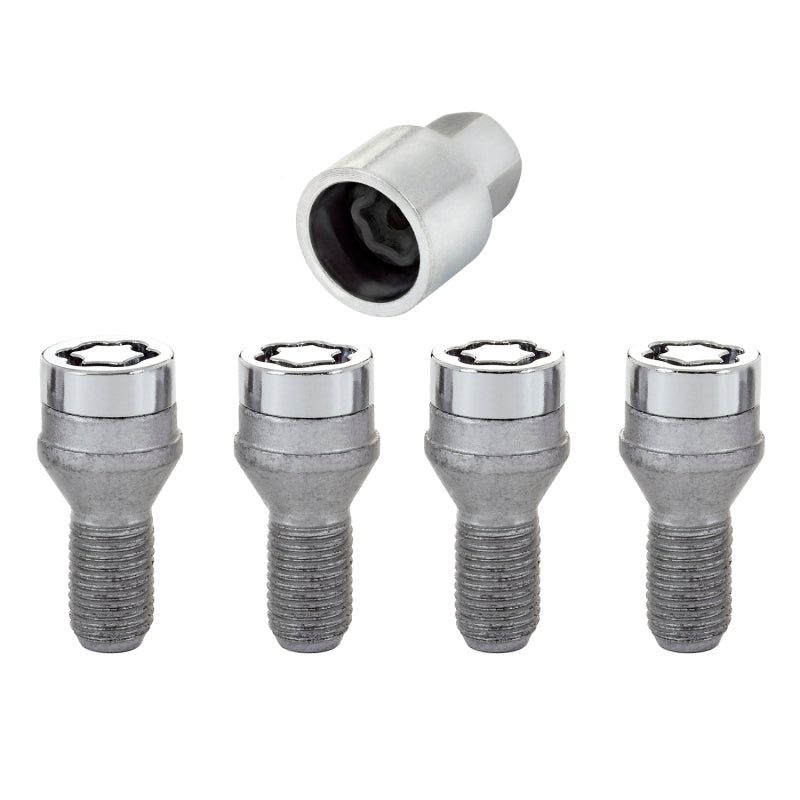 McGard 27216 - MCG27216 - McGard Wheel Lock Bolt Set - 4pk. (Cone Seat) M12X1.25 / 17mm Hex / 22.0mm Shank Length - Chrome - Shipped in Europe - Tuningsupply.com