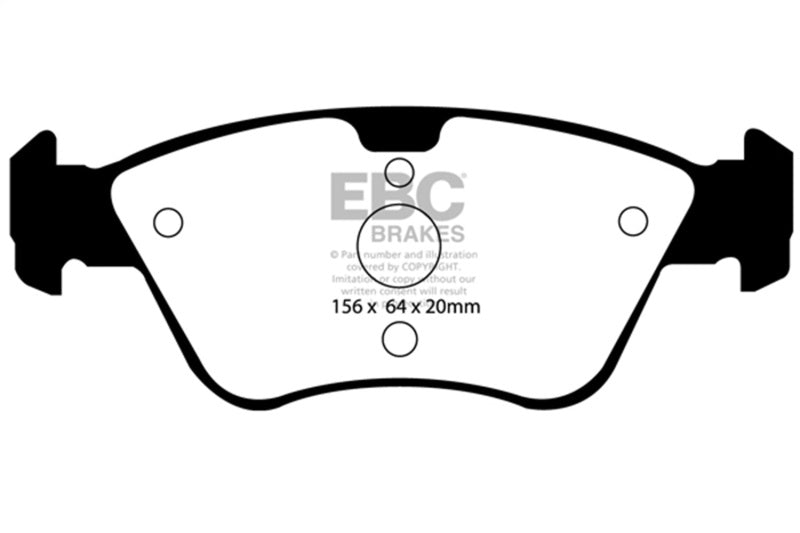 EBC DP31075C - EBCDP31075C - EBC 03-08 Chrysler Crossfire 3.2 Redstuff Front Brake Pads - Shipped in Europe - Tuningsupply.com
