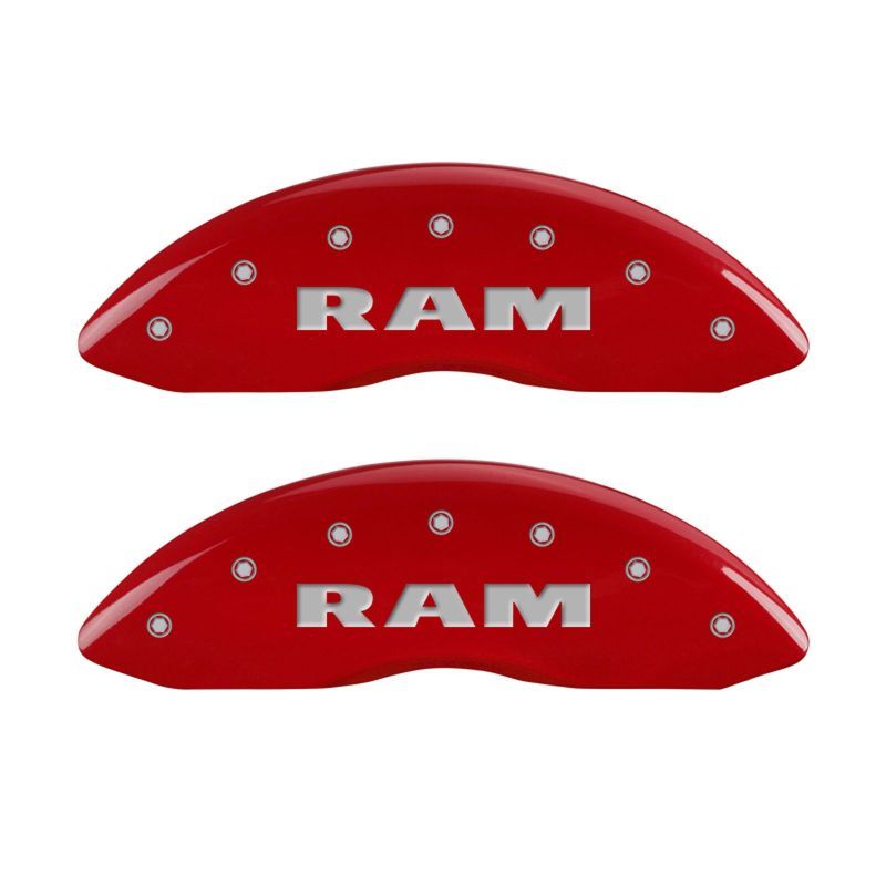 MGP 55001SRAMRD - MGP55001SRAMRD - MGP 4 Caliper Covers Engraved Front & Rear RAM Red finish silver ch - Shipped in Europe - Tuningsupply.com