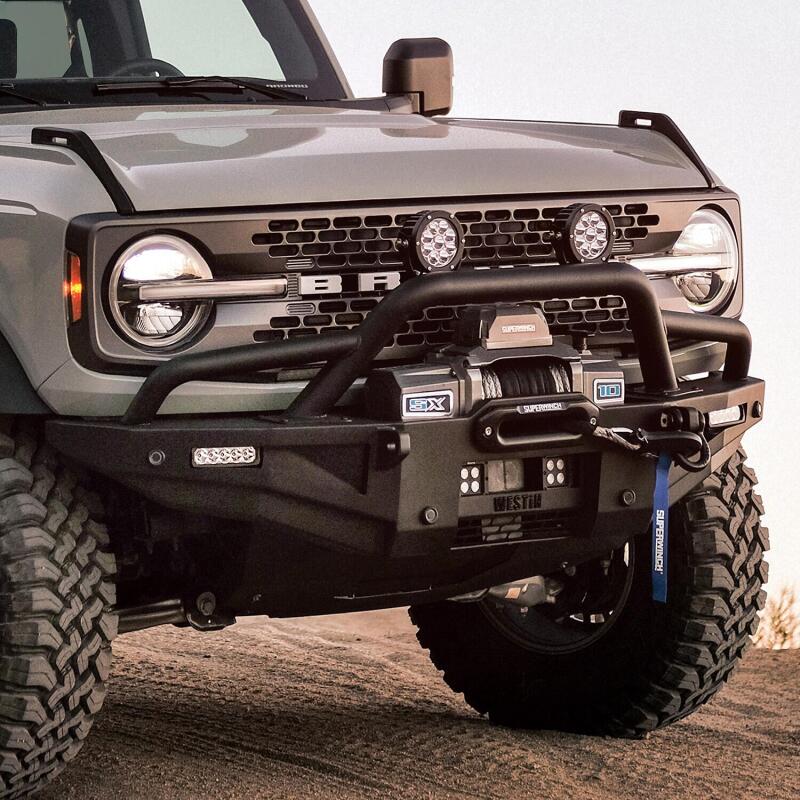 Westin 59-731255 - WES59-731255 - Westin 21-23 Bronco (Excl. Sport) XTS Round Bull Bar - Tex. Blk - Shipped in Europe - Tuningsupply.com