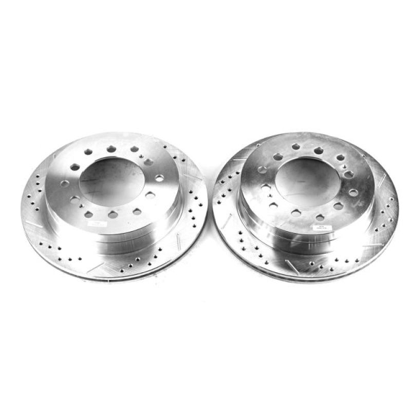 PowerStop JBR971XPR - PSBJBR971XPR - Power Stop 03-09 Lexus GX470 Rear Evolution Drilled & Slotted Rotors - Pair - Shipped in Europe - Tuningsupply.com