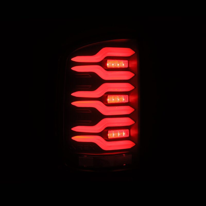 AlphaRex 630040 - ARX630040 - AlphaRex 14-18 GMC Sierra 1500/2500HD/3500HD LUXX-Series LED Tail Lights Blk w/Actv Light & Seq. Sig - Shipped in Europe - Tuningsupply.com