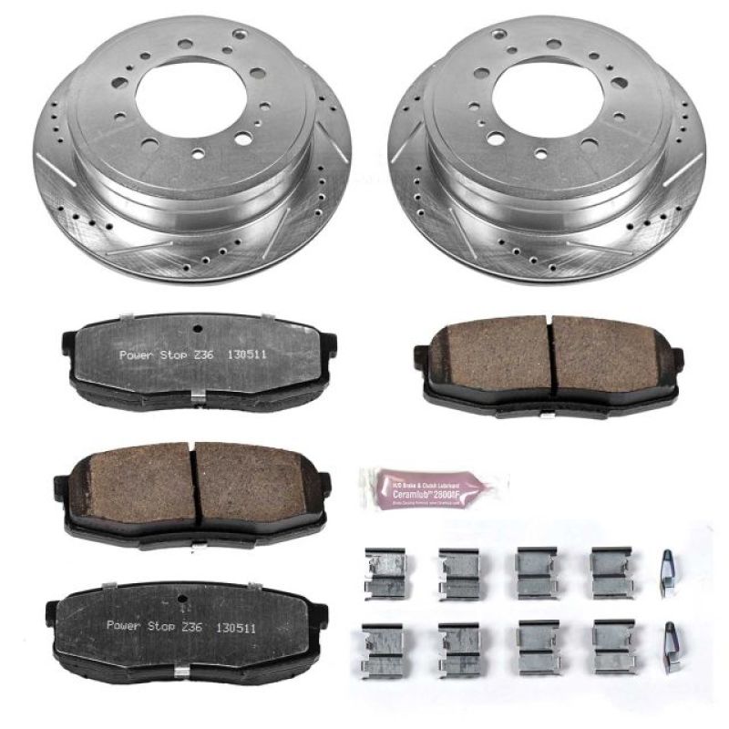 PowerStop K3073-36 - PSBK3073-36 - Power Stop 08-11 Lexus LX570 Rear Z36 Truck & Tow Brake Kit - Shipped in Europe - Tuningsupply.com