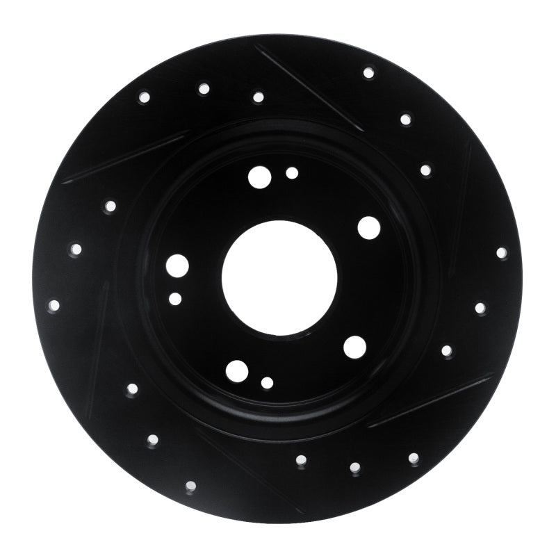 R1 Concepts 633-59059L - RNC633-59059L - R1 2016-2025 Honda Civic Coupe Rear Left Drilled & Slotted Black Brake Rotor - Shipped in Europe - Tuningsupply.com