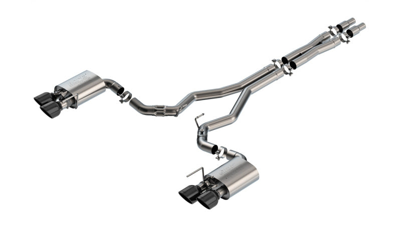 Borla 140965BC - BOR140965BC - Borla 2024 Ford Mustang Dark Horse 5.0L V8 w/Active Exhaust ATAK Cat-Back Exhaust System - BC Tips - Shipped in Europe - Tuningsupply.com