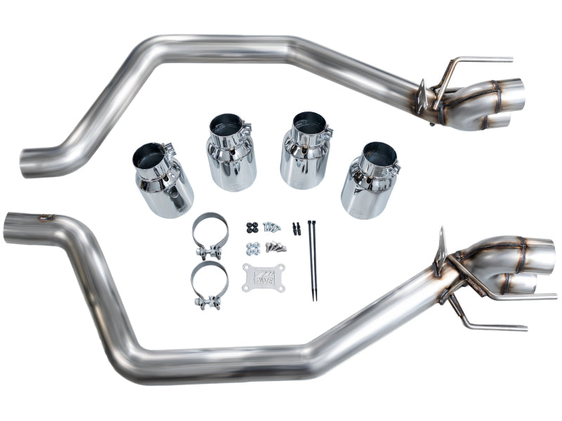 AWE Tuning 3020-42606 - AWE3020-42606 - AWE Tuning C6 Chevrolet Corvette Z06/ZR1 Track Edition Axle-Back Exhaust w/ Chrome Silver Tips - Shipped in Europe - Tuningsupply.com