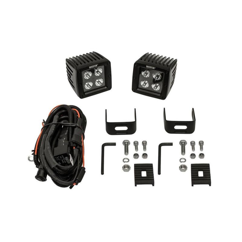 Westin 09-12205B-PR - WES09-12205B-PR - Westin HyperQ LED Auxiliary Lights 3in x 3in cube 20w Flood - Black - Shipped in Europe - Tuningsupply.com